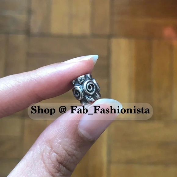 Pandora Rare Rose Sterling Silver charm - Picture 1 of 4